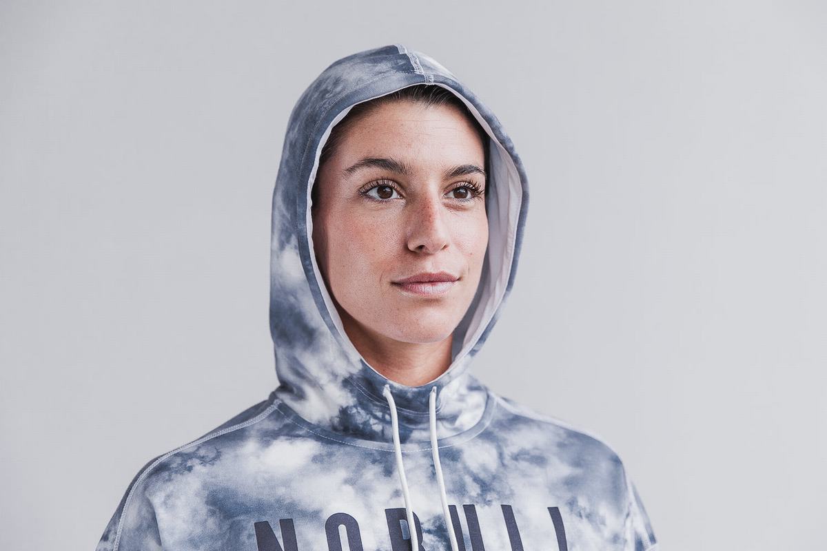 Nobull Tie-Dye Women's Hoodie White | Australia (JZ8931)